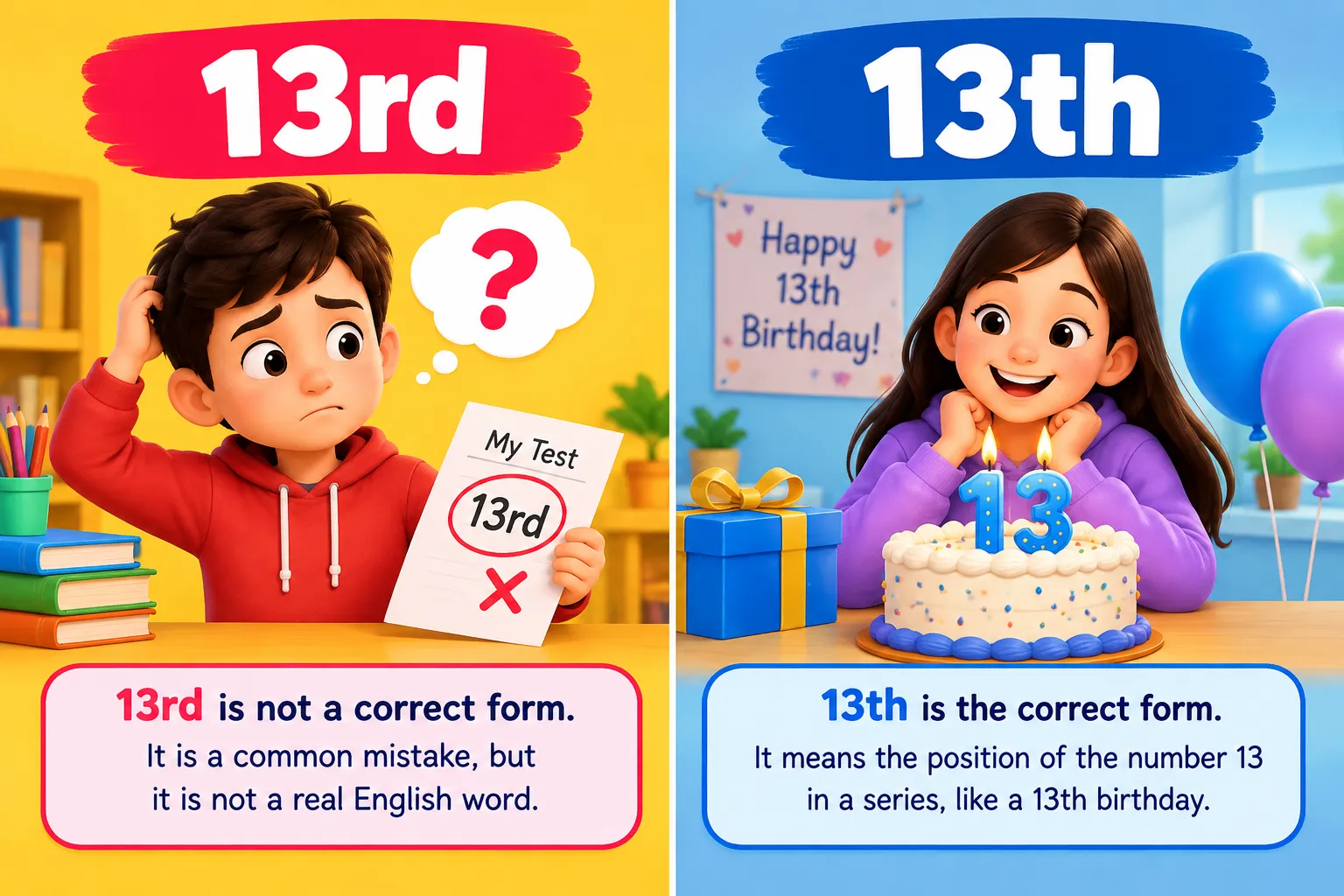 13rd or 13th