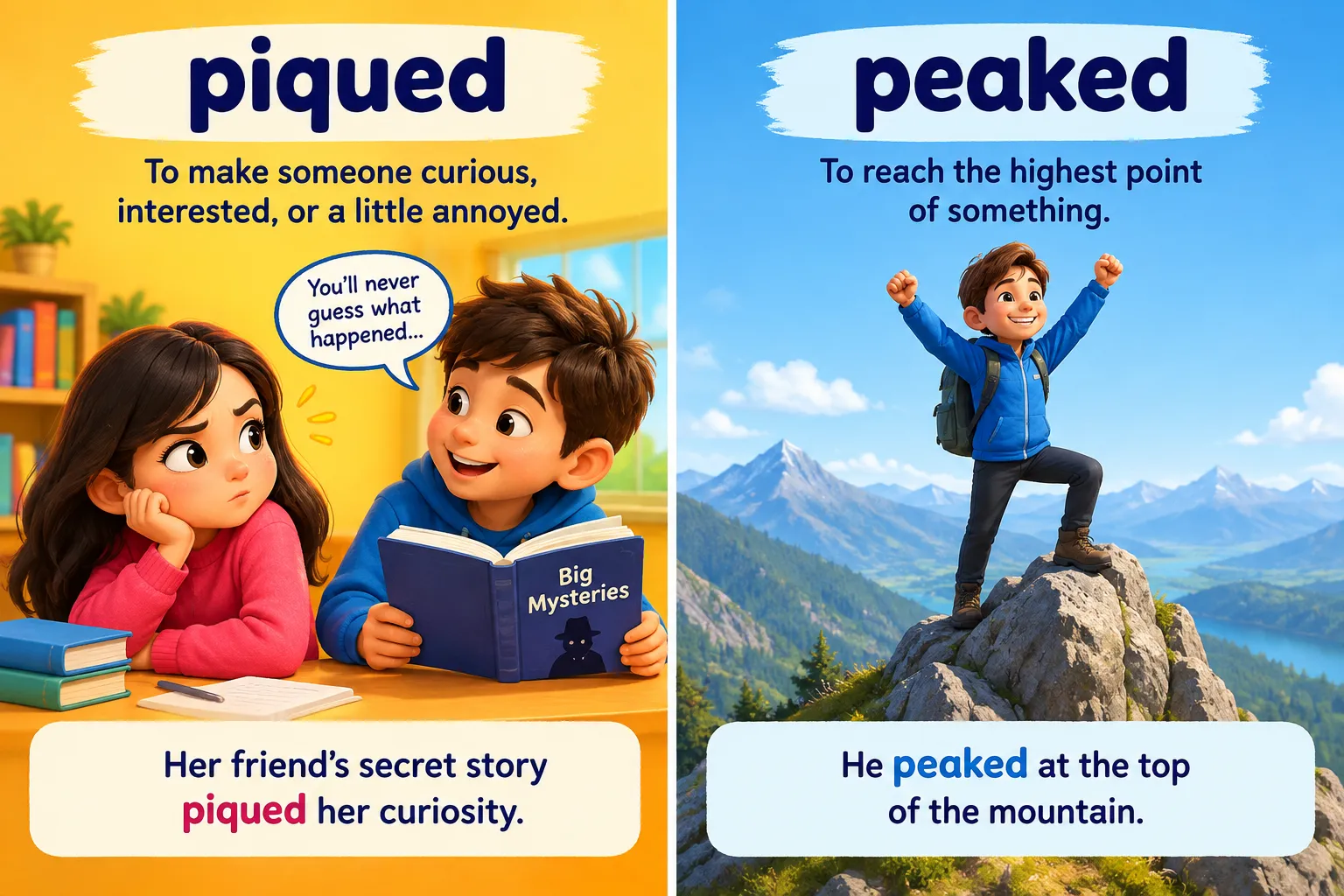 Piqued or peaked