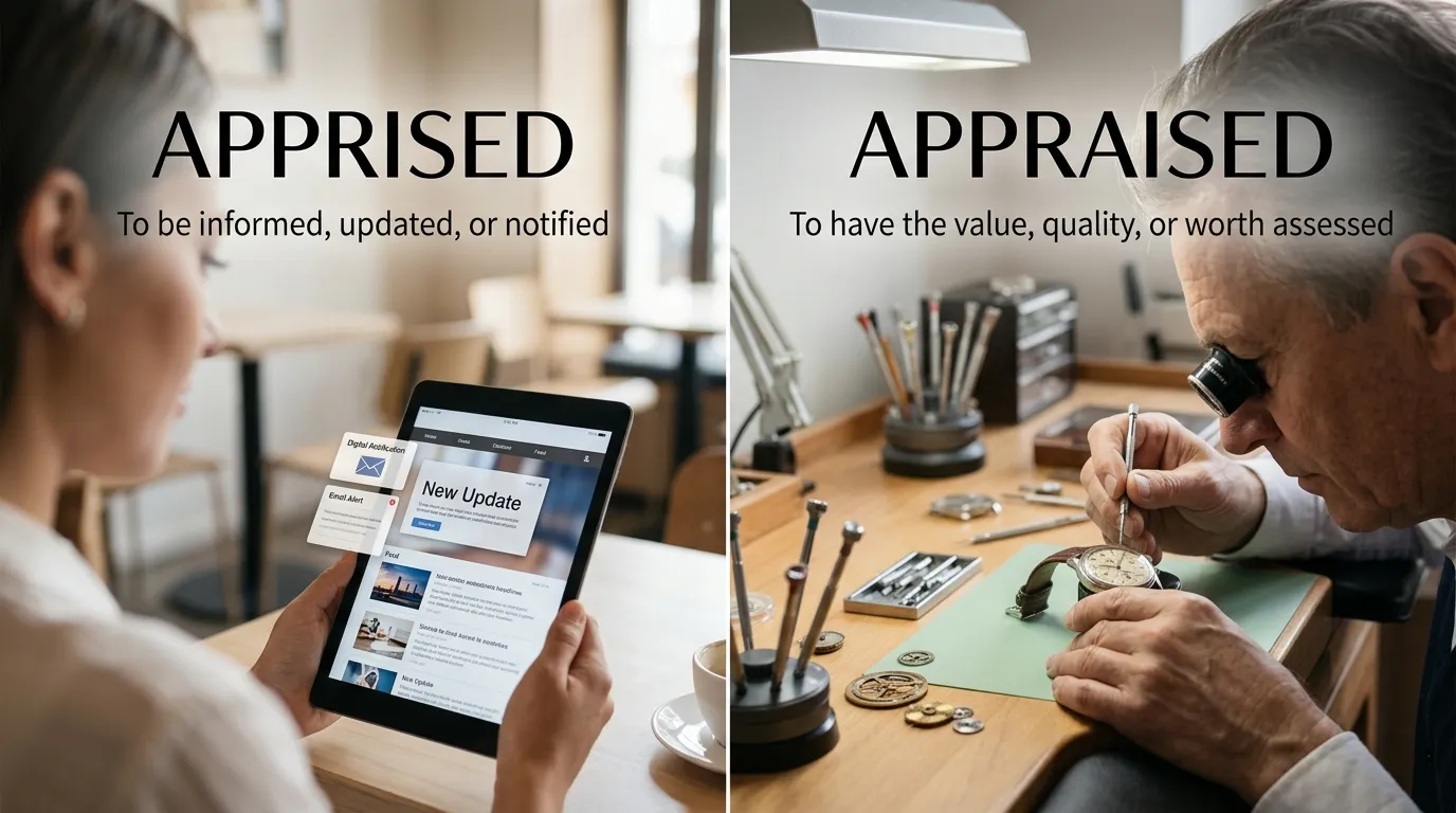 Apprised or Appraised